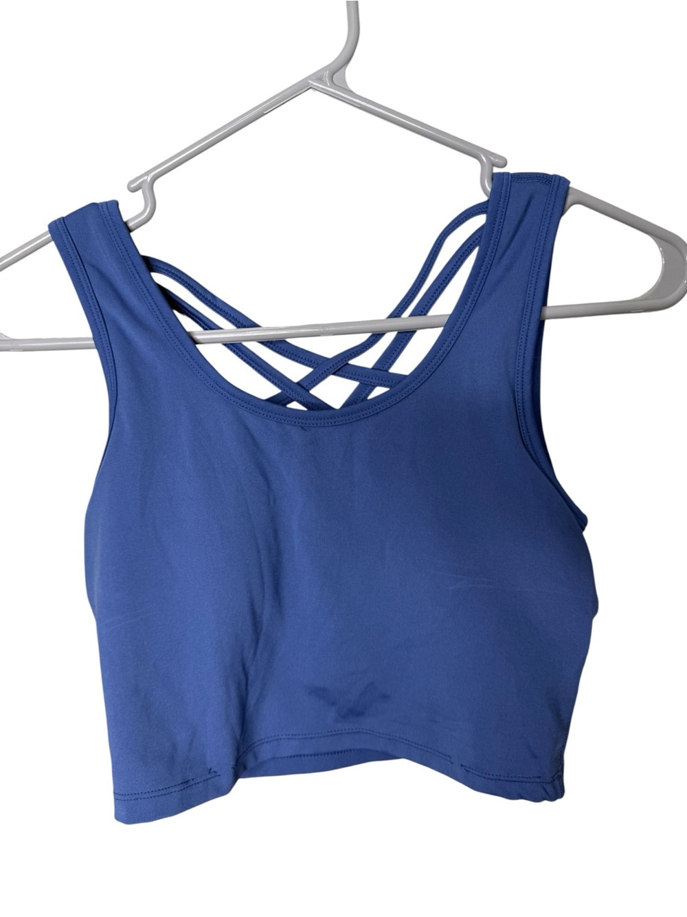 Papaya Active Blue Size S Crisscross Sports Bra Crop Top